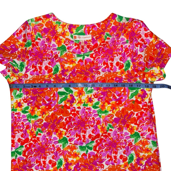 Jude Connally Performance Floral Bright Dress Size M short sleeves beach resort - Picture 6 of 10